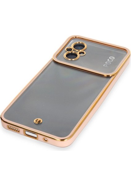 Xiaomi Poco M5 Kılıf Liva Lens Silikon - Rose Gnzrz