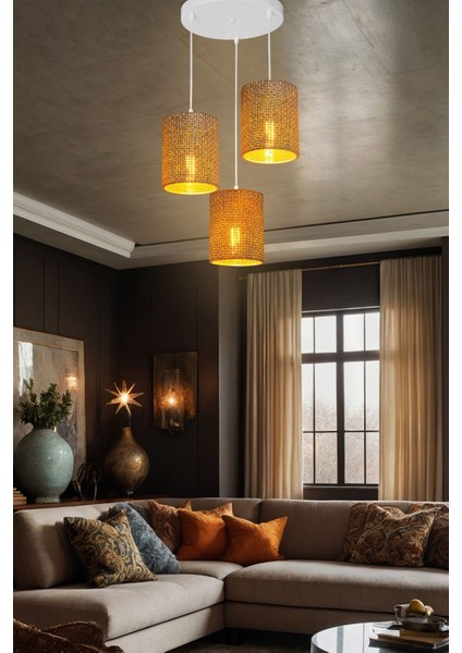 Kahverengi Sarkıt Avize Salon Yatak Odası Mutfak Modern Şık Lamba