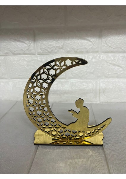 - Ramazana Özel Pleksi Gold Mumluk 16 cm Glstd