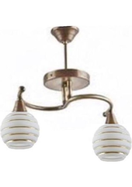 2 Li Salon - Mutfak - Yatak Odası Modern Eskitme Rustik Retro Sarkıt Avize