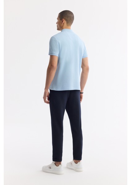 Erkek Mavi Regular Fit %100 Pamuk Hızlı Kuruyan Kıvrılmayan Polo Yaka T-shirt B001032 fırsatları
