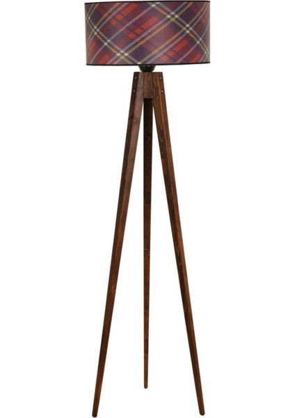 Tripod Ceviz Lambader Silindir 03 Abajurlu