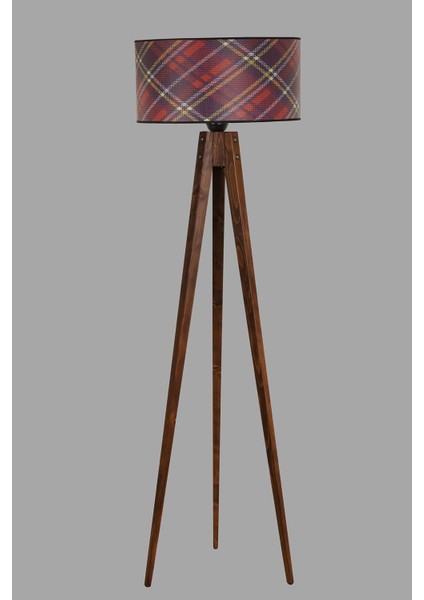 Tripod Ceviz Lambader Silindir 03 Abajurlu