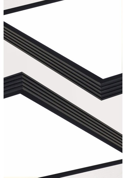 Ahşap Siyah Çerçeveli Tavan LED 60 x 60 cm Panel Aydınlatma Avize Salon Yatak Odası 6500K Beyaz fiyatları