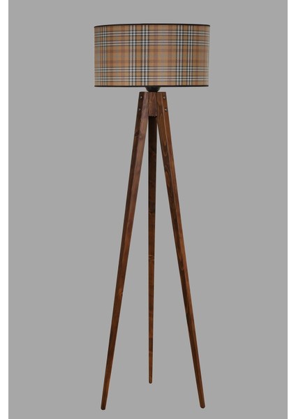 Tripod Ceviz Lambader Silindir 02 Abajurlu