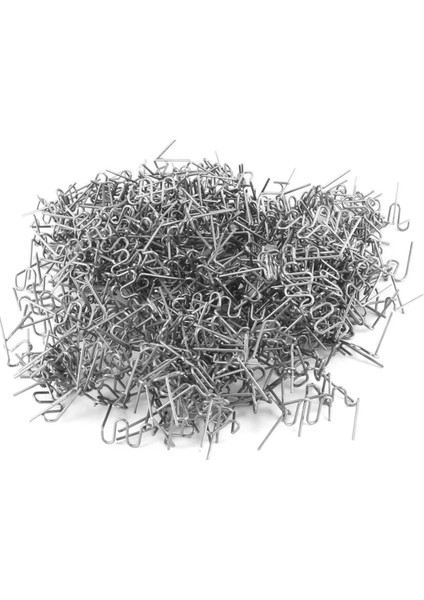 100+100 Adet 0,6 Mm-0,8 mm Dalgalı Tip Plastik Kaynak Zımba Teli