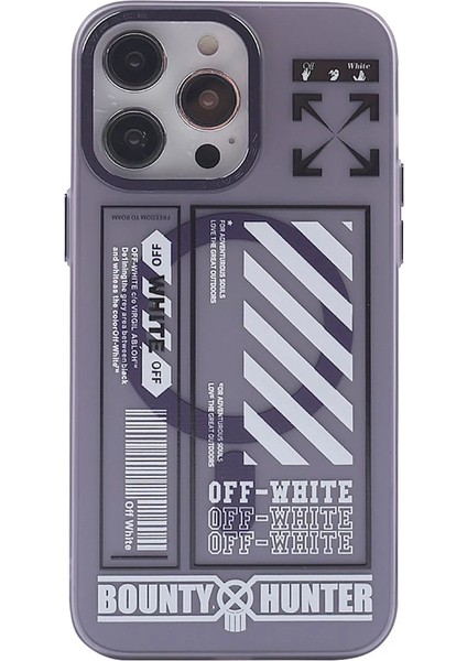 Apple iPhone 14 Pro Max Kılıf Apollo Magneticsafe Desenli Kapak - Apollo Mor - 1 Gnzrz