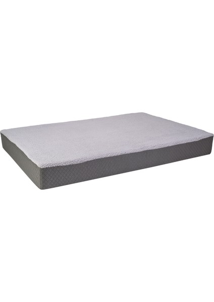 Lima Ortopedik Köpek Yatağı Gri Peluş L 110X75X12CM Glstd