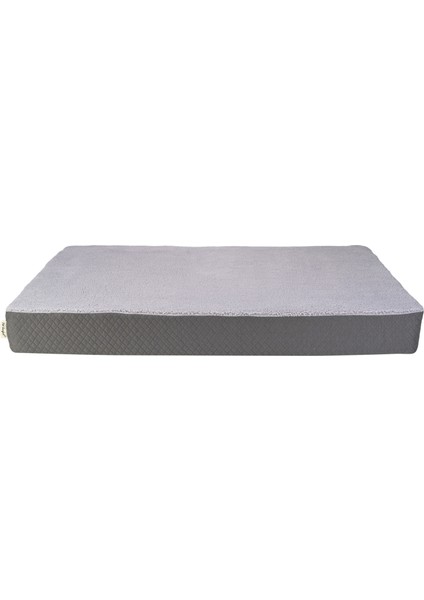 Lima Ortopedik Köpek Yatağı Gri Peluş L 110X75X12CM Glstd