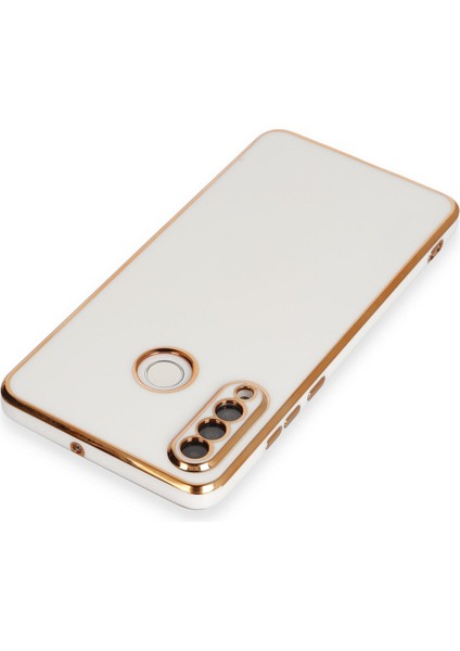 Huawei P30 Lite Kılıf Volet Silikon - Beyaz Glstd