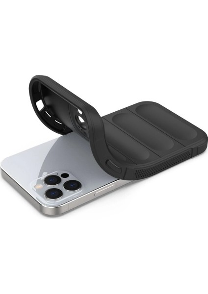 Apple iPhone 12 Pro Kılıf Optimum Silikon - Siyah Gnzrz