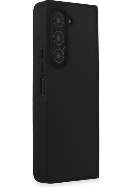 Samsung Galaxy Z Fold 5 Kılıf Blur Fold Kapak - Mat Siyah Glstd
