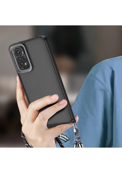 Xiaomi Redmi Note 11 Kılıf Elegant Kapak - Titan Gri Gnzrz
