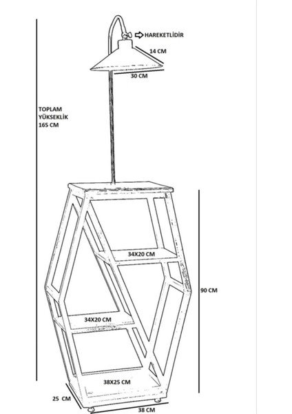 Sembol Ceviz Lambader Metal Başlıklı