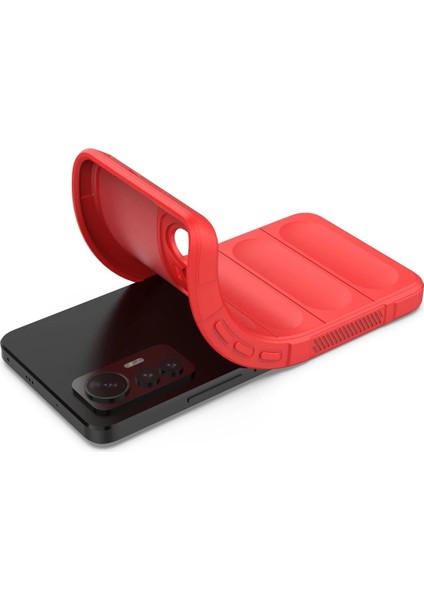 Xiaomi Mi 12 Lite Kılıf Optimum Silikon - Kırmızı Gnzrz
