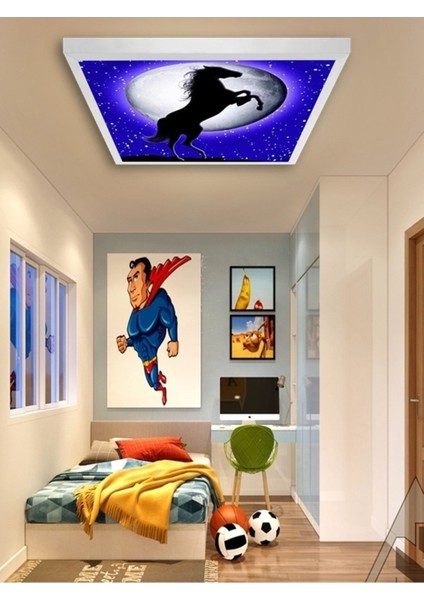 Modern YATAK-ODASI-AVIZE-60 x 60-54W-LED-ARMATÜR-EBEVEYN-ODASI-AYDINLATMA-YATAK-ODASI-AVIZE-YENI Tarz