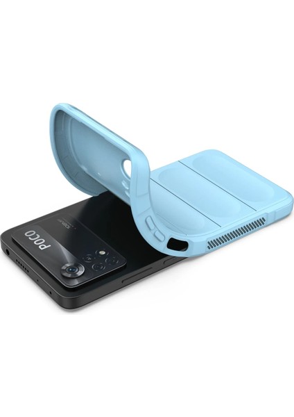 Xiaomi Poco X4 Pro 5g Kılıf Optimum Silikon - Sky Blue Gnzrz