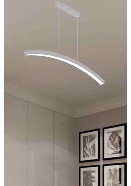 Luna ( Gri Kasa, Sarı Işık) Ledli Modern LED Avize, Salon, Mutfak, Oturma Yatak Odası, Sarkıt modelleri