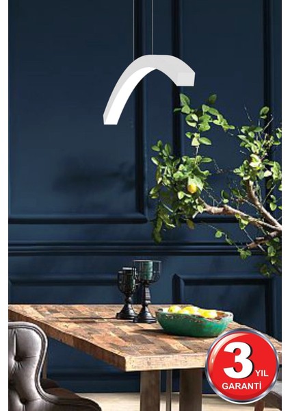 Luna ( Beyaz Kasa, Beyaz Işık ) Ledli Modern LED Avize, Salon, Mutfak, Oturma Yatak Odası, Sarkıt fırsatları