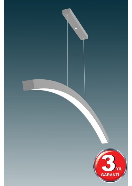 Luna ( Gri Kasa, Sarı Işık) Ledli Modern LED Avize, Salon, Mutfak, Oturma Yatak Odası, Sarkıt indirimleri