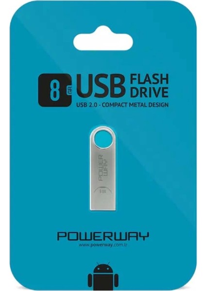 8 GB Metal USB 2.0 Flash Bellek (4887)