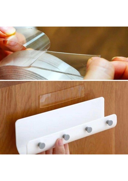 Ultra Güçlü Çift Taraflı 2 mt x 3 cm Çift Taraflı Nano Bant (4887)