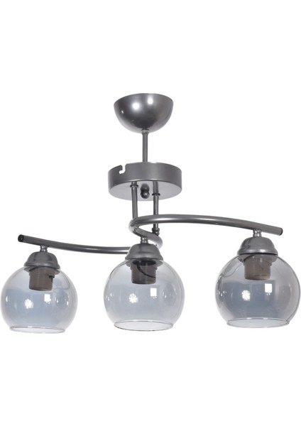 Fuji Modern Dekoratif Salon - Mutfak - Yatak Odası Renk Camlı 3 Lü Avize