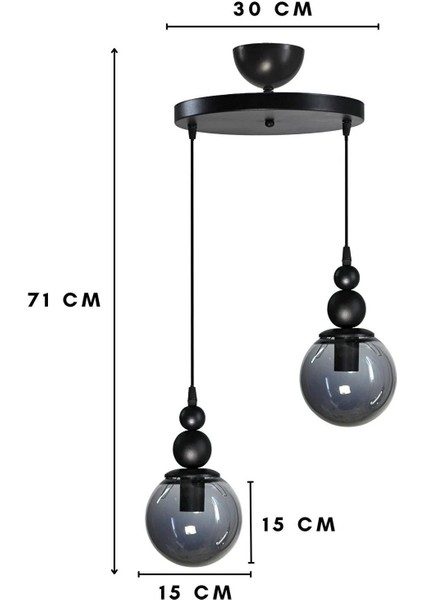 2li Avize Modern Avize - Oturma Odası - Salon - Yatak Odası