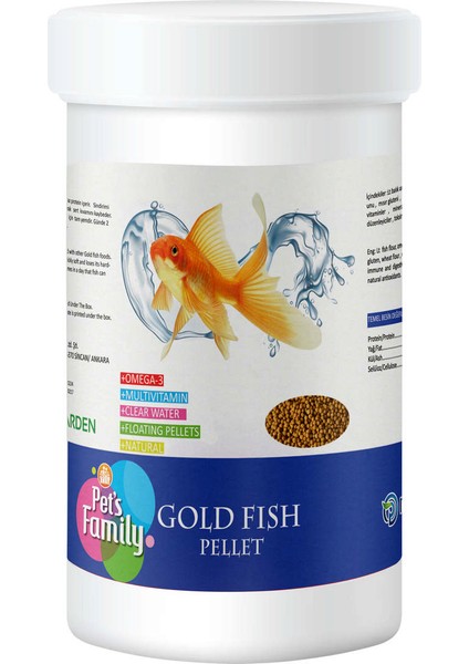 Gold Fish Pellet 250ML/90G Glstd