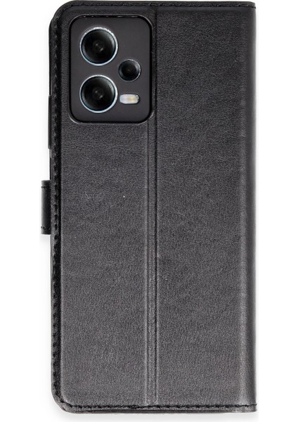 Xiaomi Redmi Note 12 5g Kılıf Trend S Plus Kapaklı Kılıf - Siyah Glstd