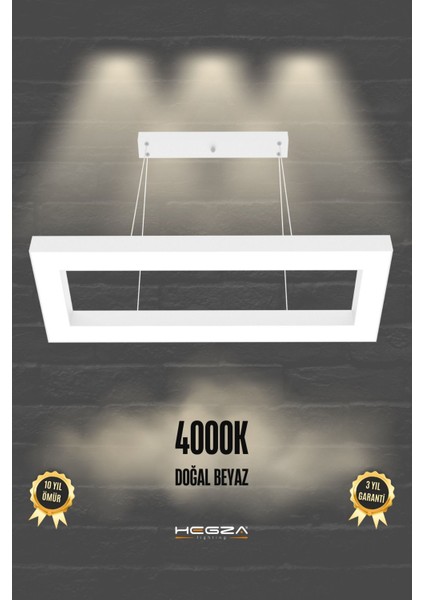Mesıta ( Beyaz Kasa, Doğal Beyaz ) Ledli Modern LED Avize, Salon, Mutfak, Oturma Yatak Odası, Sarkı