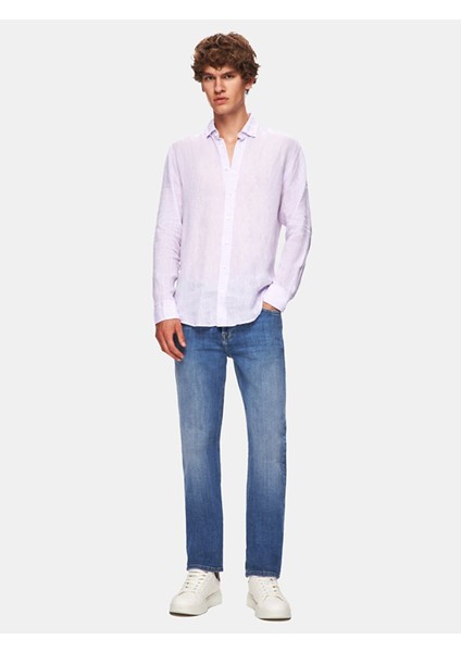 Paul x Düz Paça Orta Bel Jean Pantolon