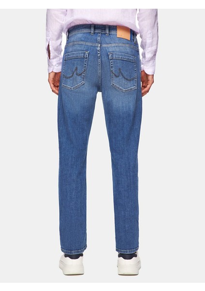 Paul x Düz Paça Orta Bel Jean Pantolon