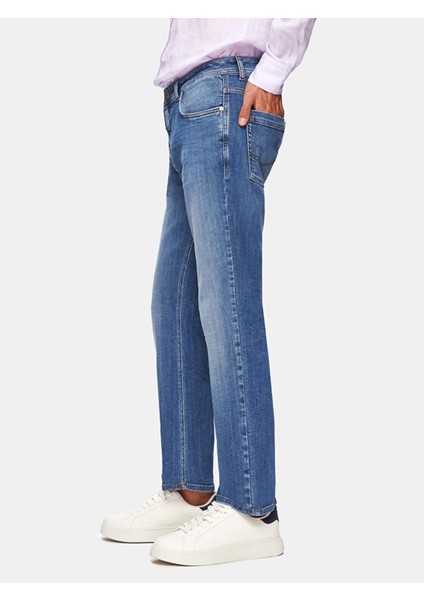 Paul x Düz Paça Orta Bel Jean Pantolon