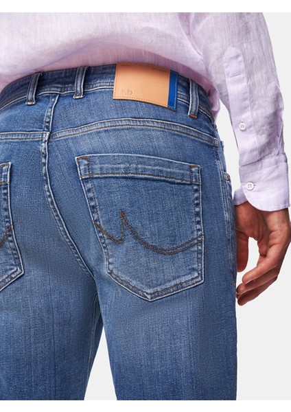 Paul x Düz Paça Orta Bel Jean Pantolon
