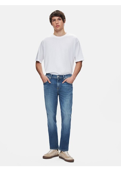 Sawyer P Dar Paça Orta Bel Jean Pantolon