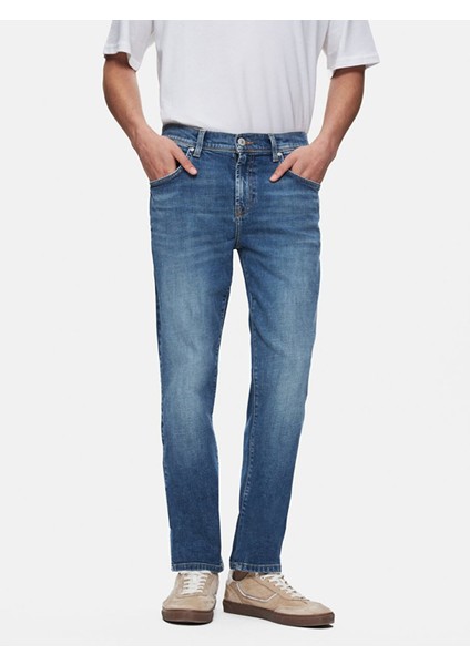 Sawyer P Dar Paça Orta Bel Jean Pantolon