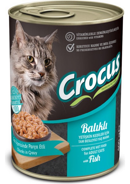 Yetişkin Kedi Balikli Yaş Mama 400 gr x 6 Adet Glstd