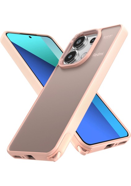 Xiaomi Redmi Note 13 Pro 4g Kılıf Elegant Kapak - Pudra Glstd