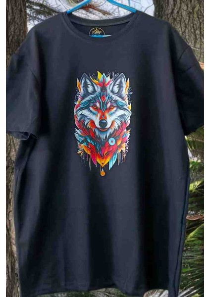 Dükkan 07 Kurt Resimli Özel Tasarım T-Shirt Likralı