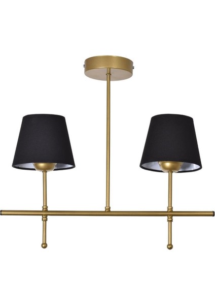 Çekya Modern Tasarım Salon Mutfak Yatak Odası Siyah Renk Siyah Başlıklı 2 Li Avize fiyatları