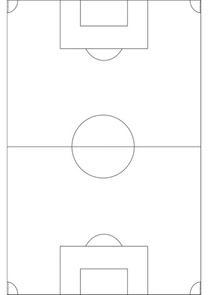 Statik Kağıt Futbol Taktik Tahtası 70 cm x 100 cm Glstd