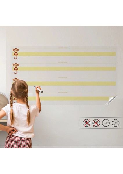 Statik Kağıt Kılavuz Çizgili (Sarı) 56 cm x 100 cm Glstd