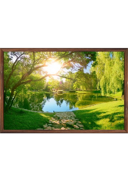 Statik Tutunma Özellikli Tablo - Poster Manzara (Model-6) 78 cm x 117 cm Glstd