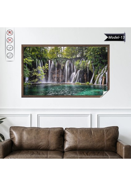 Statik Tutunma Özellikli Tablo - Poster Manzara (Model-13) 65 cm x 117 cm Glstd