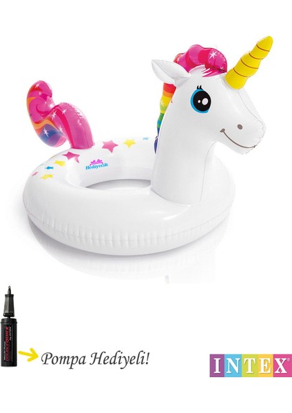 Intex Unicorn Figürlü Çocuk Havuz ve Deniz Simiti 107 cm 3-6 Yaş