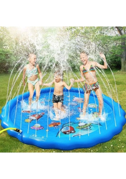 Fıskıyeli Su Fışkırtan 170 Cm Oyun Matı Su Havuzu Su Kaydırağı modelleri