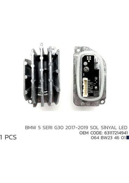Bmw 5 G30 2017-2019 Sol Sinyl LED Modl 63117214941 Glstd