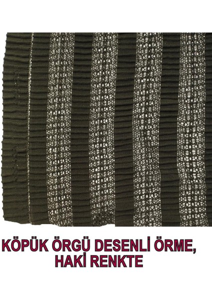 Ince Jarse Benzeri Örme Haki Renkte En: 160 cm