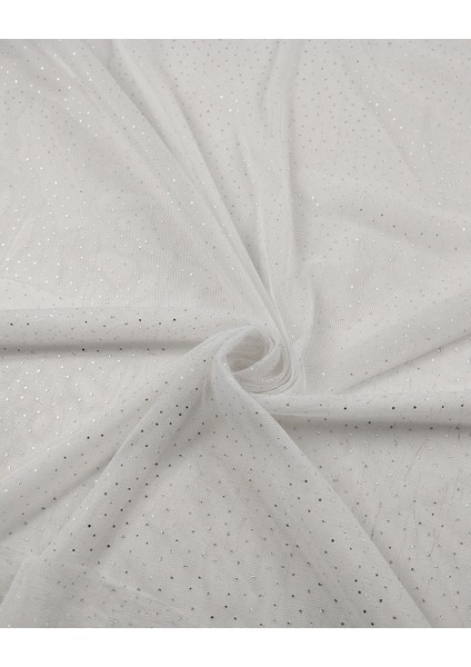 Ince Yumuşak Tül Beyaz Lame Simlien: 140 cm fırsatları